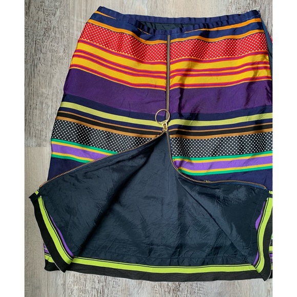 J. McLaughlin : multicolored ribbon zippered skirt - Picture 9 of 16